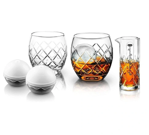 Myer Hand Etched On The Rock Whisky 5 Piece $55.PNG